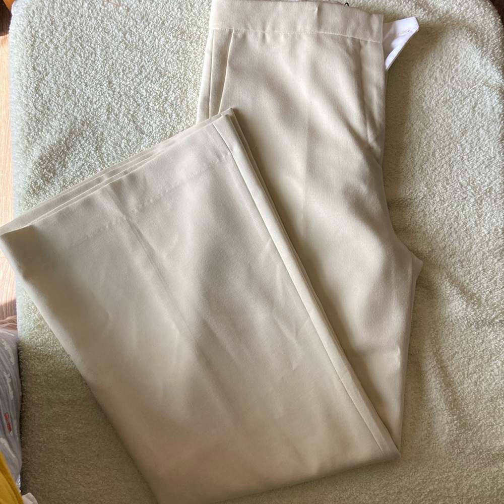 Sandro Wide Leg Pants in Light Beige/Cream - Picture 10 of 14